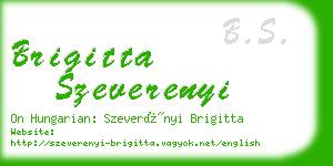 brigitta szeverenyi business card